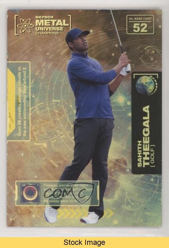 2021 Skybox Metal Universe Champions Gold Spectrum Sahith Theegala #52 READ 6o2