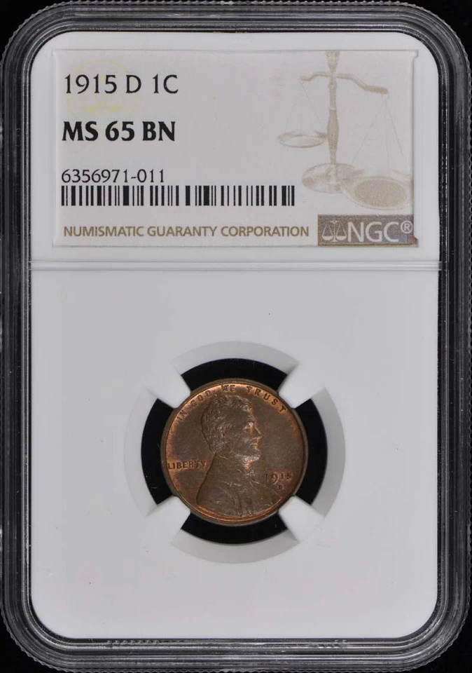 1915-D Wheat Reverse Lincoln Cent 1C NGC MS65BN