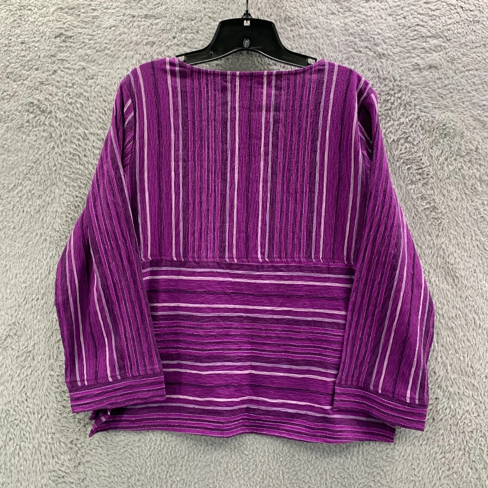 HABITAT 女式小号上衣条纹紫色 — 第 2/4 张图片