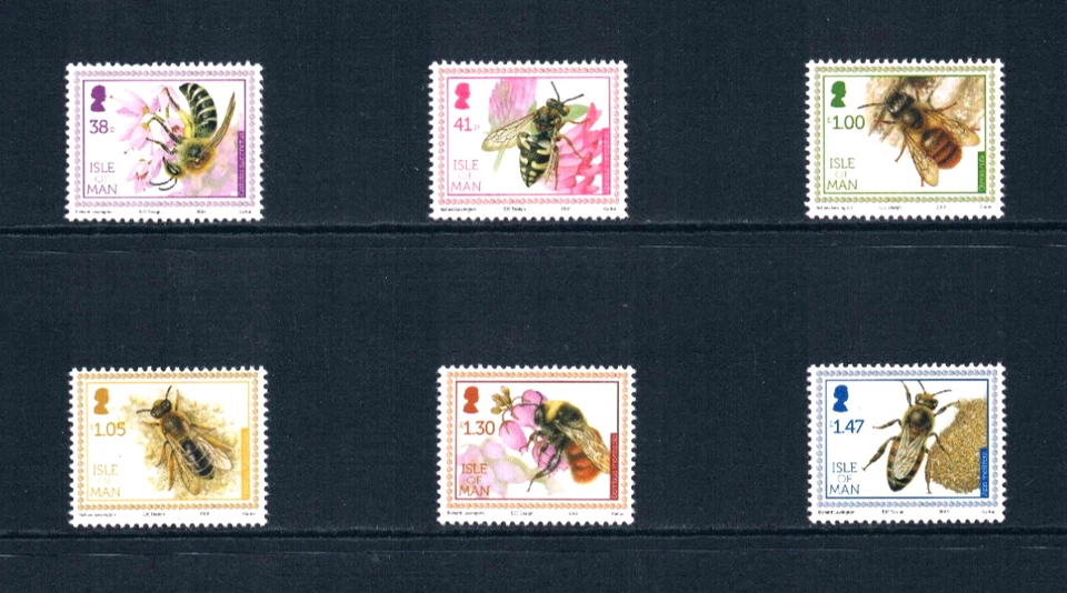 $15.45 Scott Value - 2012 ISLE OF MAN GB UK Bees Insects CV MNH NH UMM - Image 3 of 4