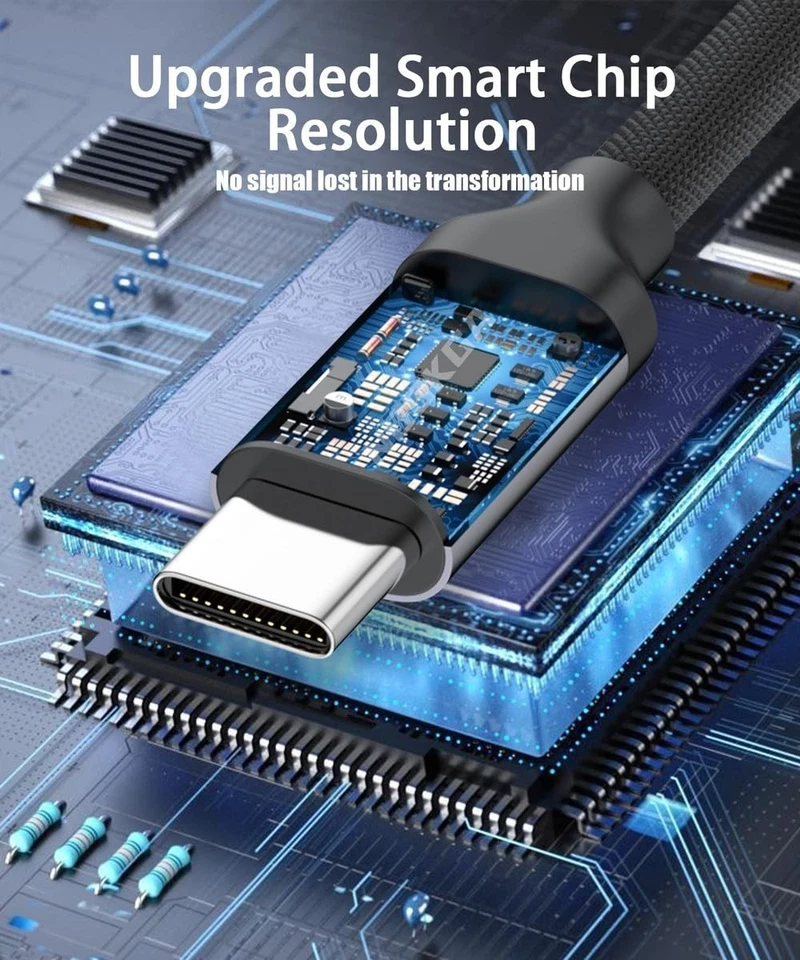 USB C auf Aux Adapterkabel Typ C auf 35 mm für iPhone 15 Zoll Auto Klinke Aud... - Bild 3 von 4