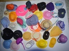 Lot 36 Vtg Barbie Wendy & Other Doll's Hats Helmets Visors Straw Plastic Cloth