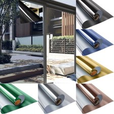 5m One Way Self Adhesive Privacy Window Film Mirror Tint UV Reflective Sun Block