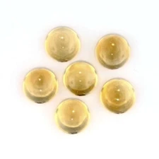 CITRINE 6 MM ROUND CUT CABOCHON 2 PIECE SET ALL NATURAL F-4865