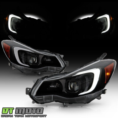 #ad For 2012 2015 Subaru Impreza Crosstrek Black Smoke LED Tube Projector Headlights $289.99