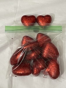 11 Piece Glitter Foam Hearts