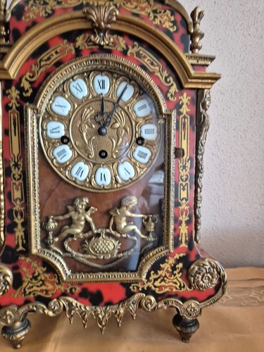 Boulle style FHS Hermle Westminster chime mantel clock ( 0681 ) - Picture 14 of 17