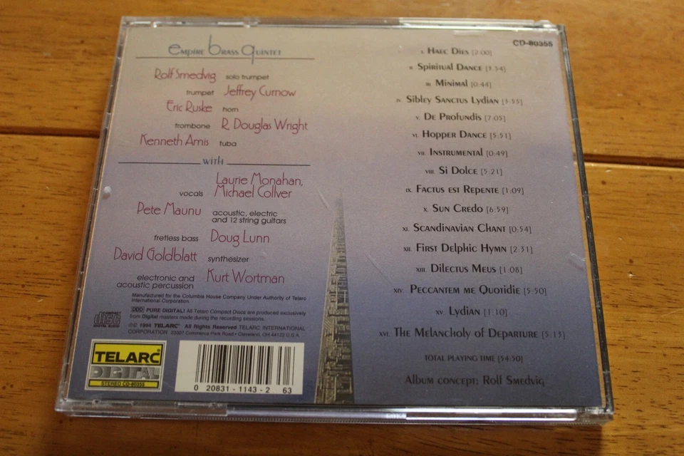 EMPIRE BRASS QUINTET - PASSAGE 138 B.C. ~ A.D. 1611 (CD, TELARC) **VG** Foto 2 de 4