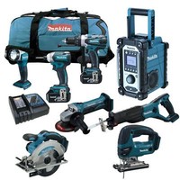 Makita Lxt 18V 12Tlg. Akku Werkzeug Set +DTD147 Rfj Schlagschrauber +DJV180 Rfe