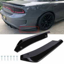 Universal Car Rear Spats Bumper Lip Splitter Diffuser Canard Spoiler Gloss Black