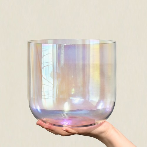 CVNC 6 Inch Chakra Alchemy Color Cosmic Clear Crystal Sing Bowl Sound Heal Reiki - Picture 12 of 24