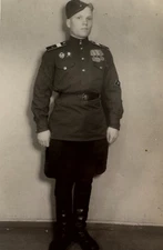 Handsome Young Man Affectionate Attractive Guy Soldier Army Vintage Photo USSR