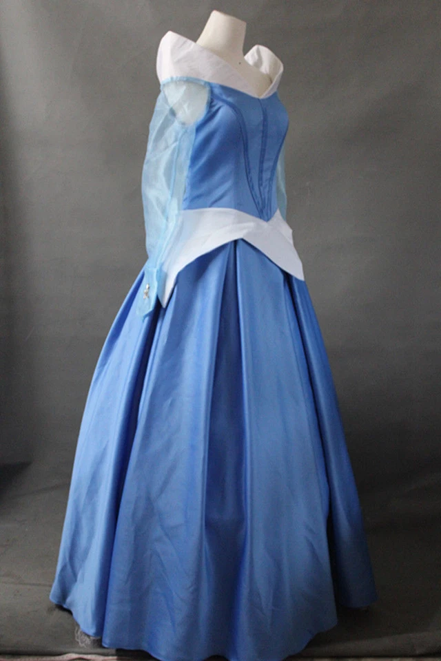 Vestido Disfraz Azul Princesa Aurora Bella Durmiente Recién Llegado  Foto 4 de 4