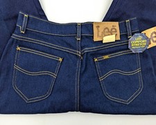 VTG 80s NWT Dead Stock Women's LEE Riders Dark Jeans USA High Rise Sz 16L 28x34