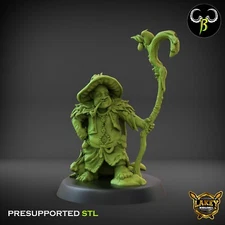 Hedge Hermit | Gnome | 3D Printed Miniature | Clay Beast Creation |