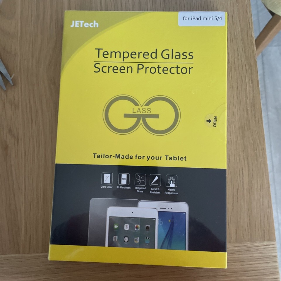 JETech Tempered Glass Screen Protector for iPad mini 5/4. New unopened
