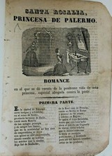 Timbre De Cordon, Santa Rosalía, Palermo. Valladolid, Issue De Santarém, 1850