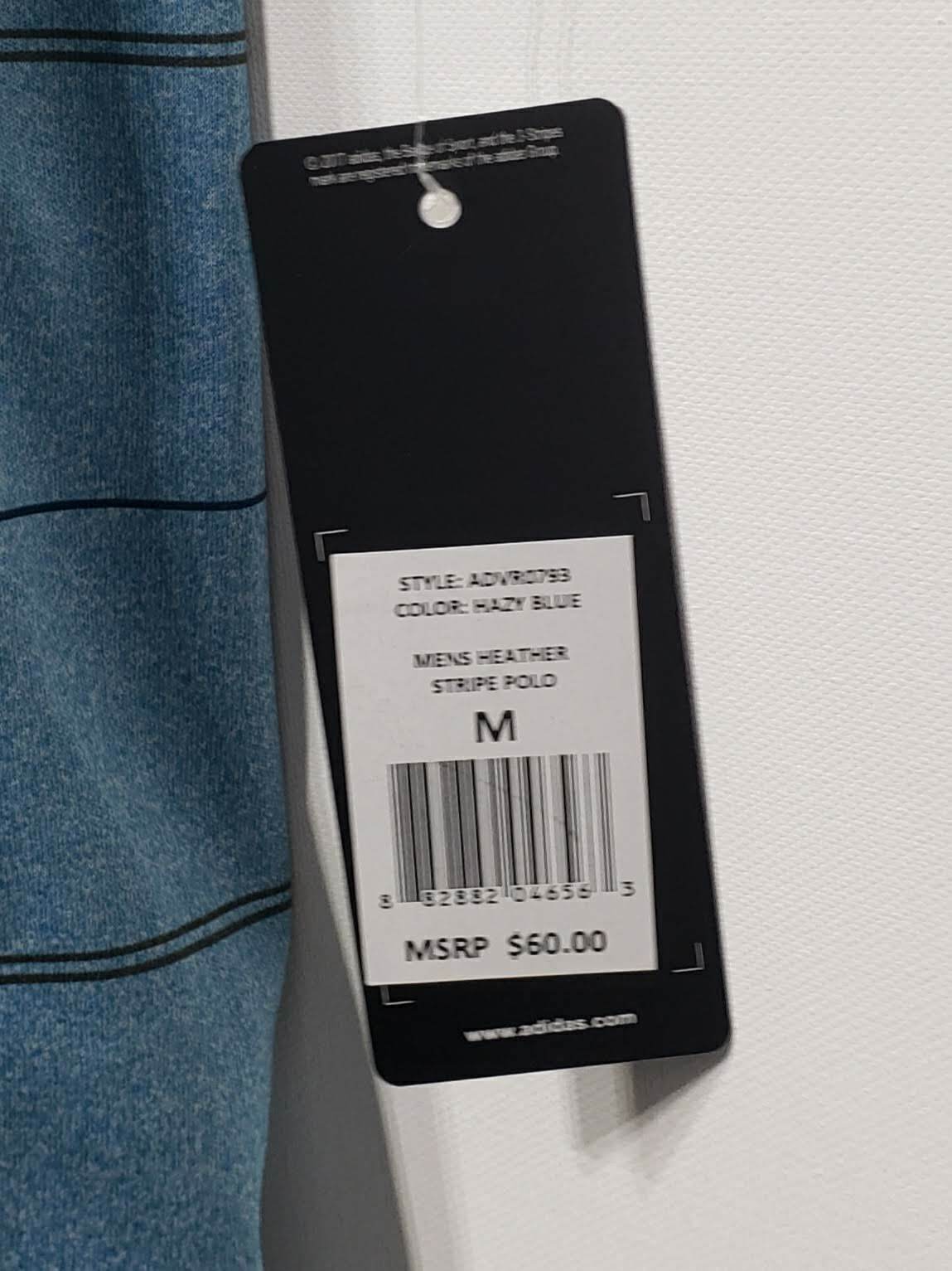 adidas Men's Golf Polo Shirt ADVR0793 Blue Size Medium  thumbnail 4