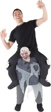 Adult Zombie Piggyback Costume Men s Women s Scary Halloween Shoulder Ride On
