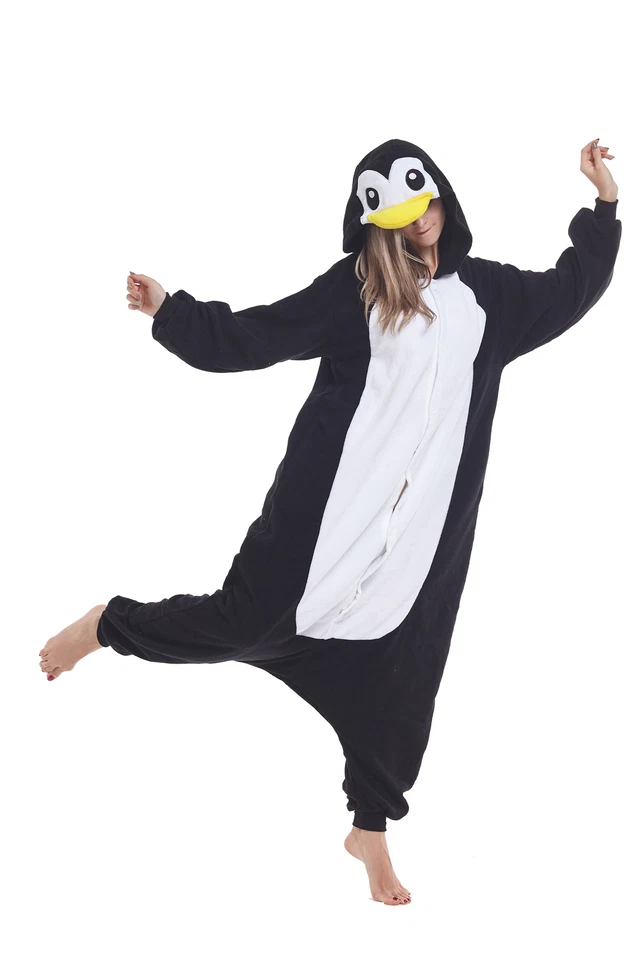 Penguin Adult Animal Cosplay Pajama Women Men Costume Kigurumi Onesie0 Sleepwear - Image 4 of 4