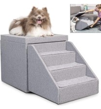 PetFusion Multi-Purpose Pet Stairs, Foldaway Cat  Dog Steps. Ottoman  Dog T...