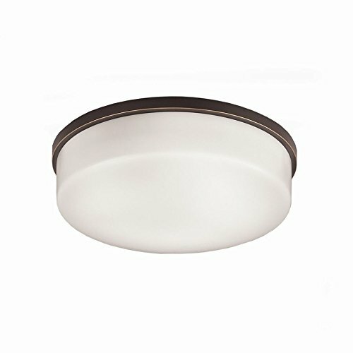 Portfolio Bronze W White Acrylic Ceiling Mount Fluorescent Light