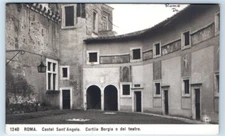 RPPC Castel S. Angelo - Cortile Borgia o del Teatro - Roma- Rome ITALY Postcard