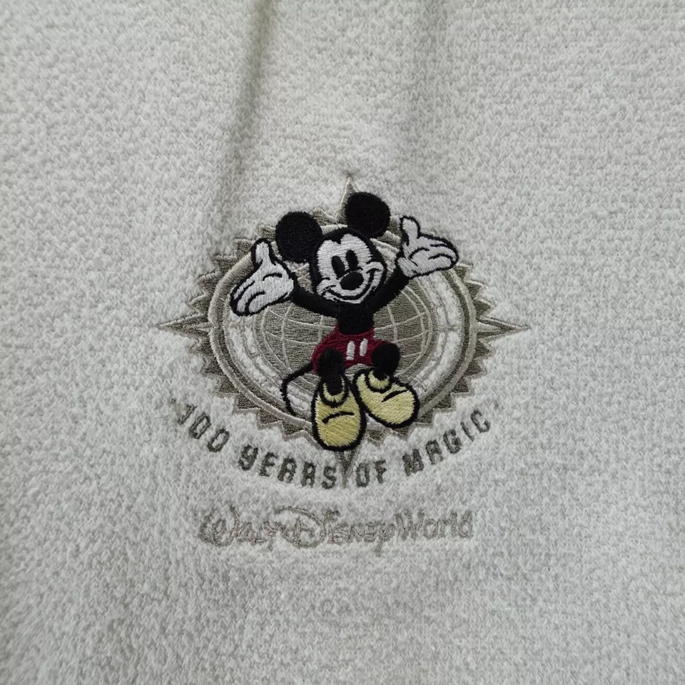 Sudadera con Capucha Disney Vintage Adulto Mediana Blanca Mickey Mouse 100 Años Sherpa Para Hombre Foto 2 de 4