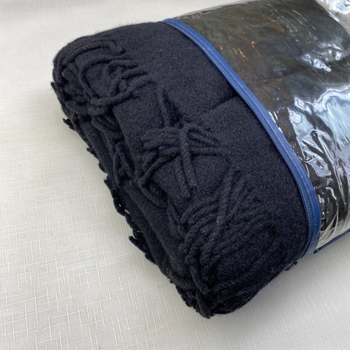 NEW! *RARE BLACK* Ralph Lauren SOLID WOOL THROW BLANKET Home Collection 54 x 72 - Picture 17 of 23