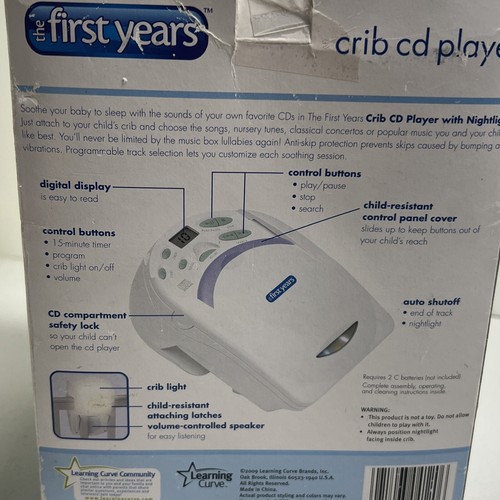 The First Years Crib CD Player with Child-Proof Nightlight Auto Shut-Off Light - Picture 8 of 24