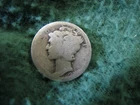1920 United States Mercury Dime - 90% Silver 10 Cents Coin  Nice Type Coin