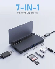 BYEASY 7 in 1 USB C Hub w HDMI Type-C PD for Laptop Mac Pro Surface Pro iPad Pro