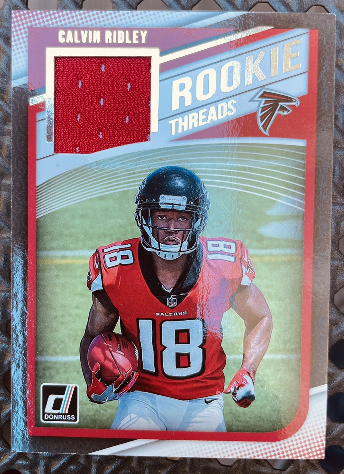 CALVIN RIDLEY 2018 PANINI DONRUSS ROOKIE THREADS #11. GREAT CONDITION. M/NM