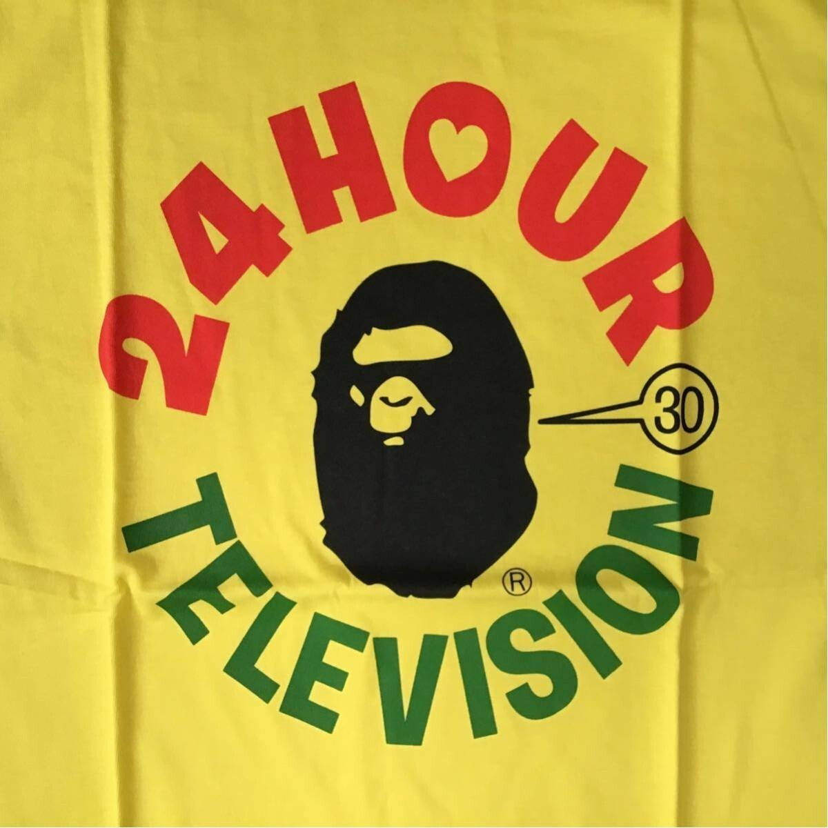 A BATHING APE イエローTシャツ M 2007 BAPE 24 Hour TV APE HEAD T-shirt Yellow a bathing ape