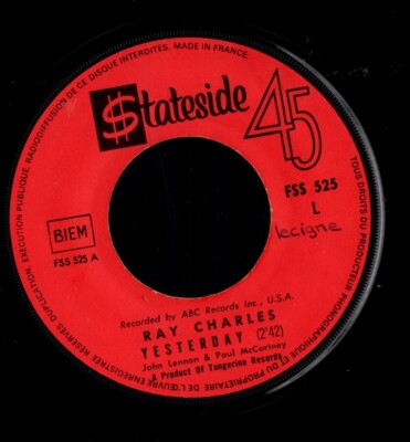 Ray Charles Yesterday / Never Had Enough Of Nothing Yet Soul