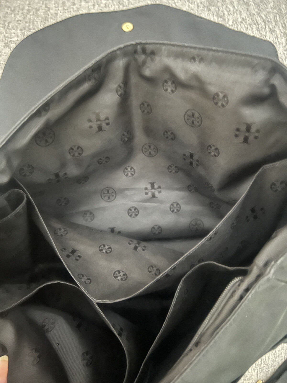 Tory Burch Black Marion Nylon Messenger Baby Bag eBay