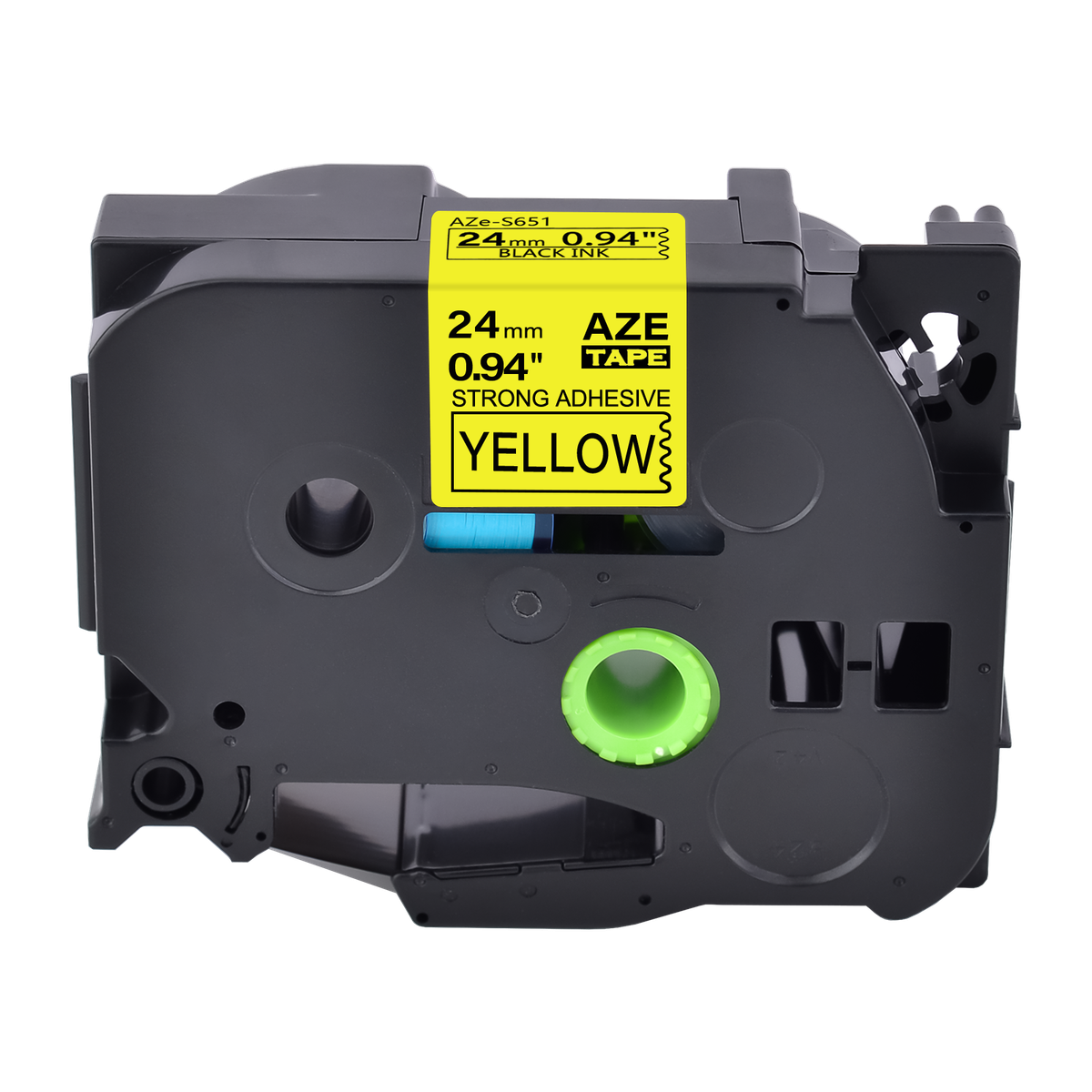 10-Pack Yellow Label Tape - Compatible With Brother PTouch TZe/TZ-S651 24mm Printers