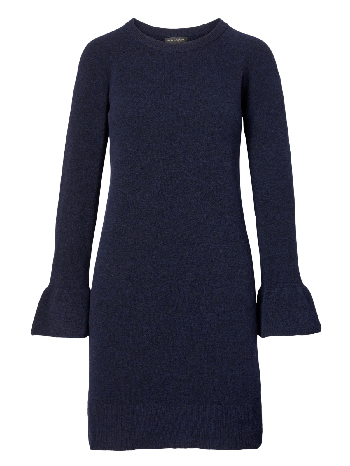 Banana Republic Navy Blue Ruffle Sleeve Sweater Dress #878358 NWT! L Large