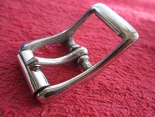 6 VINTAGE NOS COVERT MFG HAMES / HARNESS 3/4" NICKEL ROLLER BUCKLES, USA MADE