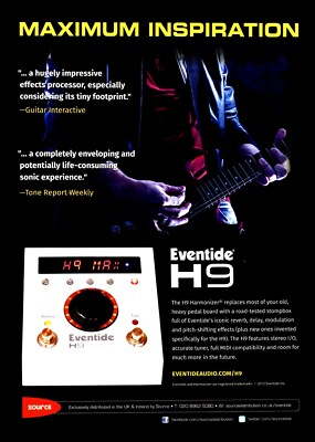 SOUND-ON-SOUND MAGAZIN WERBUNG 12X9'' EVENTIDE H9 HARMONIZER EFFEKTPROZESSOR