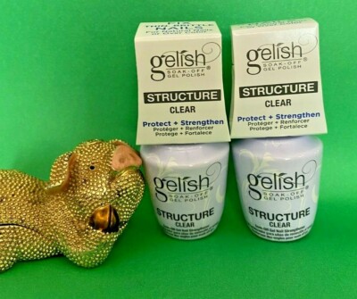 2 Harmony Gelish UV Gel Polish Structure Gel ''CLEAR'' 0.5oz **BRAND NEW**
