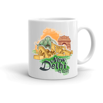 Neu Delhi Reise/Tourist/Denken 11 Unzen Becher von Forever Personal Designs 