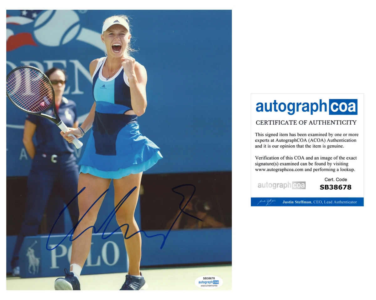 Autographe WOZNIACKI Caroline , Vente Photo Dédicacée WOZNIACKI