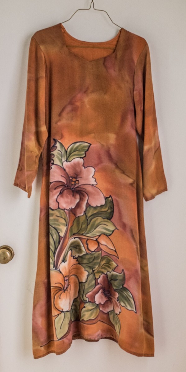 brown floral silk dress Faux Fur Trim Off Shoulder Midi Dress – Micas