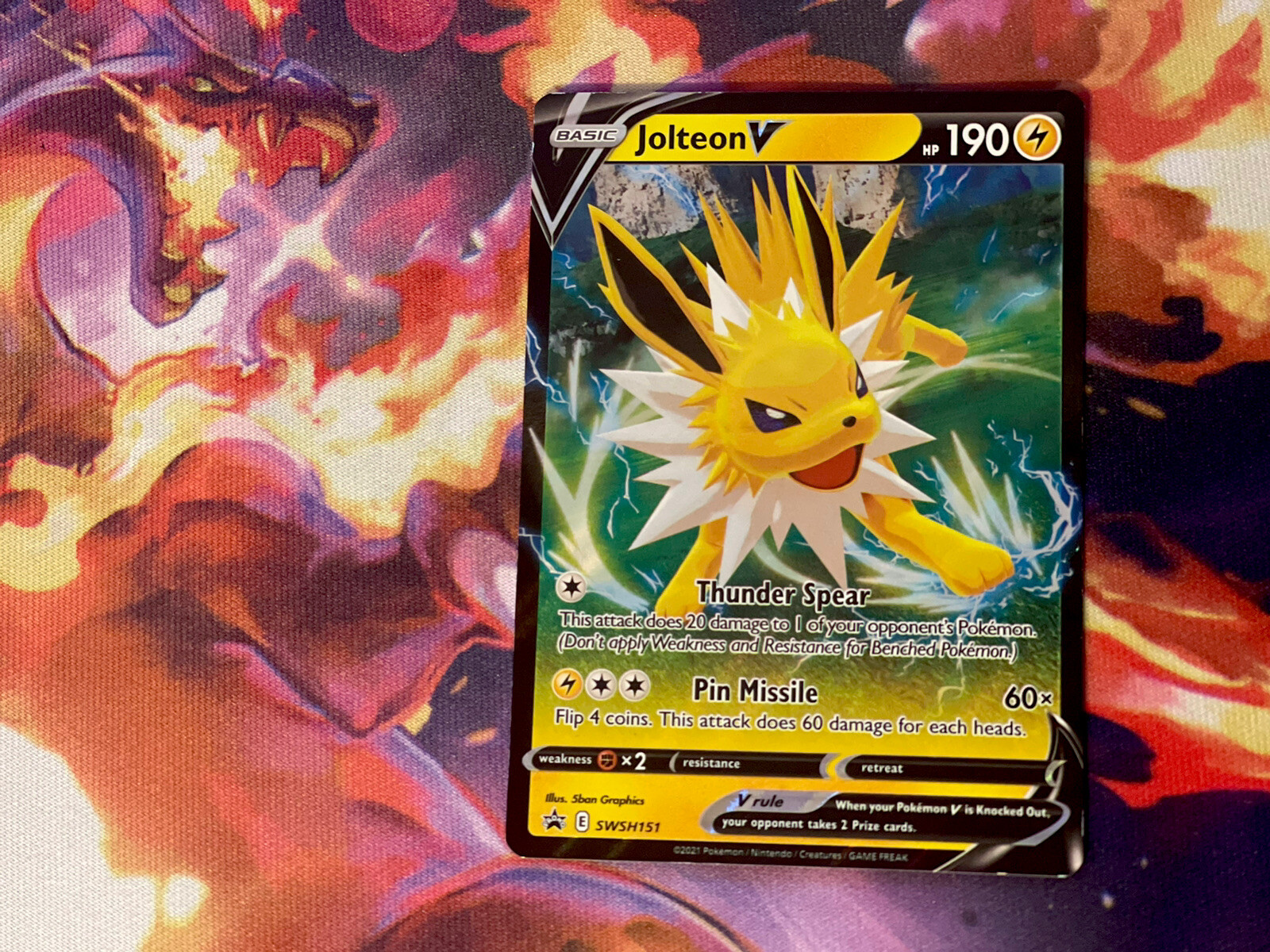 Jolteon V SWSH151 SWSH - Black Star Promo | Ultra Rare | Pokemon NM + Card Saver