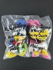 Walt Disney World, Daisy Duck  Donald Duck Mini Bean - 2001 Kelloggs - Sealed