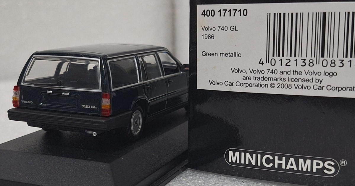 Volvo 740 GL Break 1986 Green Metallic 1:43 Minichamps 400171710
