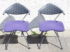 2x Sitag International Vito Besucherstühle Konferenzstühle violett schwarz