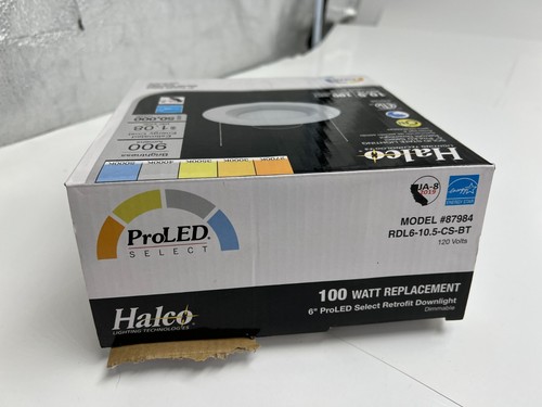 (QTY 2) Halco 6" ProLED Select Retrofit Downlight 87984 120V 10.5 Watt Dimmable - Picture 8 of 12