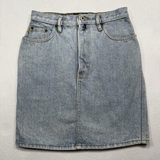 Esprit Vintage 80s Women's Denim Skirt Jeans Punk Grunge Made In USA Size 8
